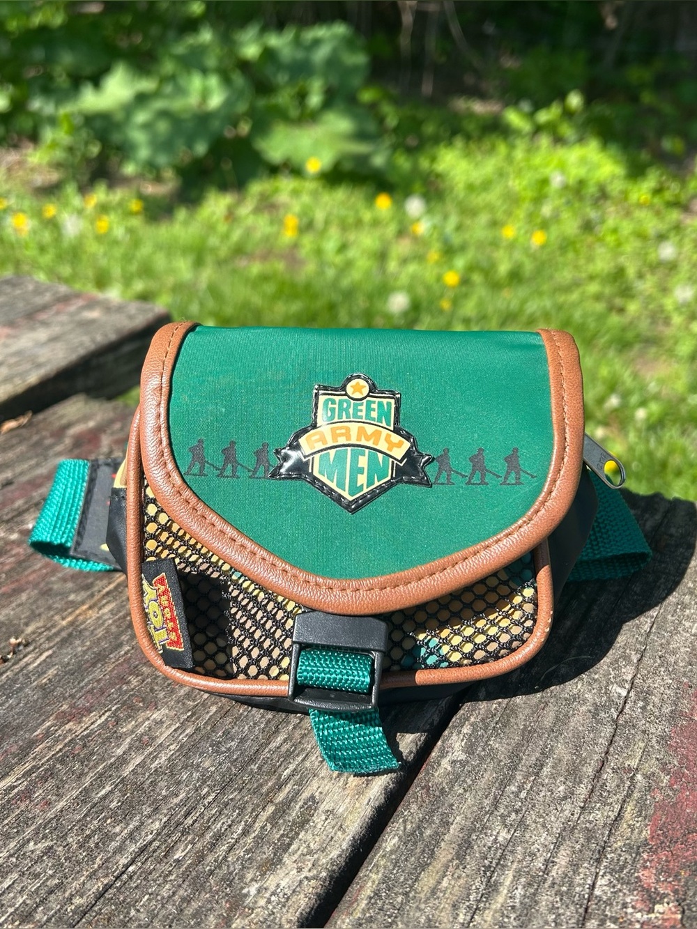 Vintage Toy Story Green Army Men Waist Pouch Rare Disney Red Alert